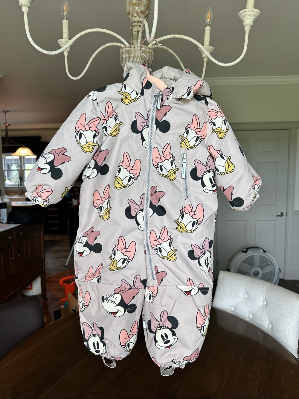 Disney Minnie & Daisy Pink All-In-One Baby Snowsuit